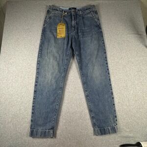 ISKO Denim Lovers SS2022 Cinch Back Rigid Blue Jeans 34x29 Sample